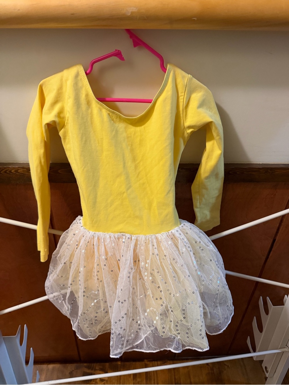 Yellow Tutu Dance Costume Long Sleeve Leotard